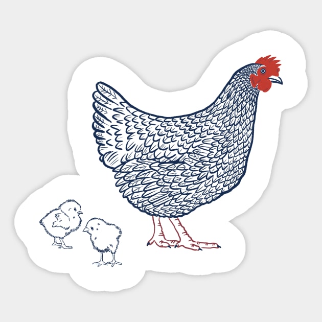 Chicken Sticker by Das Brooklyn